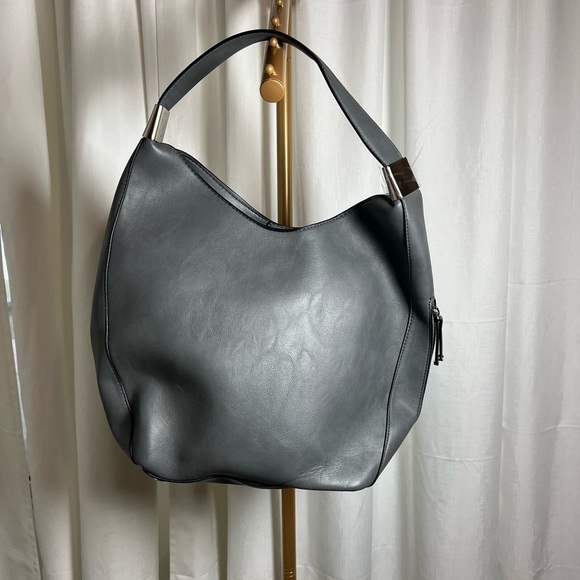 Alfani Handbags - Alfani Chic Gray Hobo Bag with Leather Finish